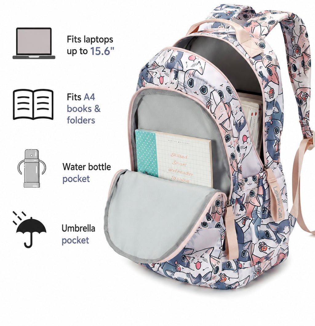 Cute Waterproof Backpack – School & Travel Bag for Girls